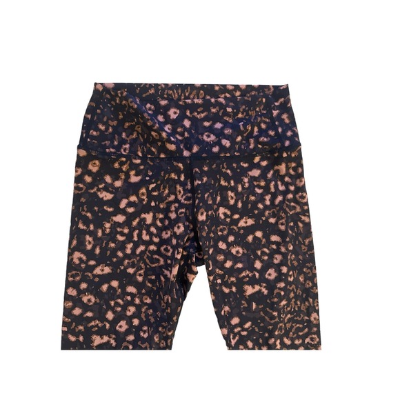 Women M Varley Luna High Rise 7/8 Leggings Brown Leopard Animal Print Pants - Picture 2 of 5